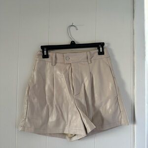 Elegant High Waist Tan Shorts for Women